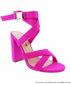 LILIANA BETA-9 Women's Ankle Strap Block Heels