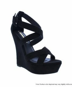LILIANA CASANDRA-42 Women's Fashion Strappy Wedges Heels