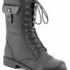 NATURE BREEZE DELTA-01 Women's Lace Up Combat Boots