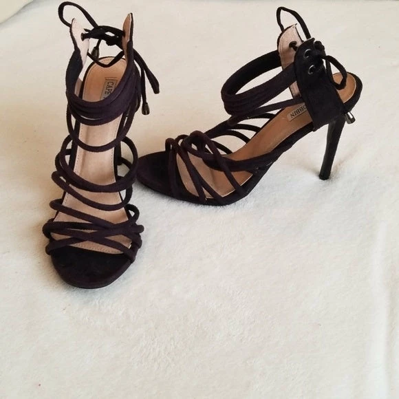 CAPE ROBBIN ADELINE-1 Ankle Strap Back Lace Up Stilettos High Heels