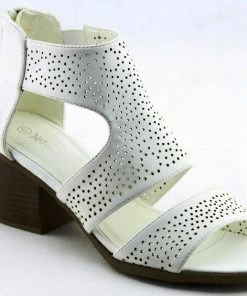 NATURE BREEZE ADDIE-01 Women's Block Back Zipper Heels