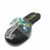 BELLA LUNA Sandals PSY-04 - Rhinestone Slides Flip Flops Flat Sandal