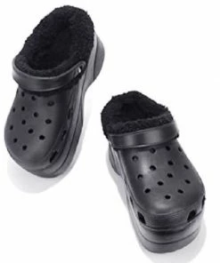 CAPE ROBBIN Sandals GARDENER-3 Fuzz-Lined Hole Sandal Clogs Crocs