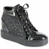 FOREVER REGAN-14 - Lace Up Wedge Sneakers