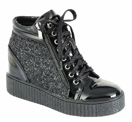 FOREVER REGAN-14 - Lace Up Wedge Sneakers