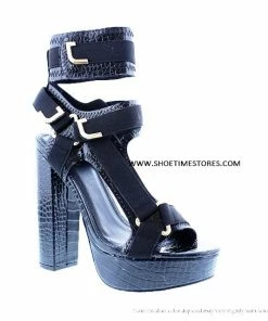 MISS L BY LILIANA GLAMROCK-3 Women's Block Chunky High Heels