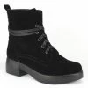 NATURE BREEZE TIRA-01 - Velvet Combat Boots For Women