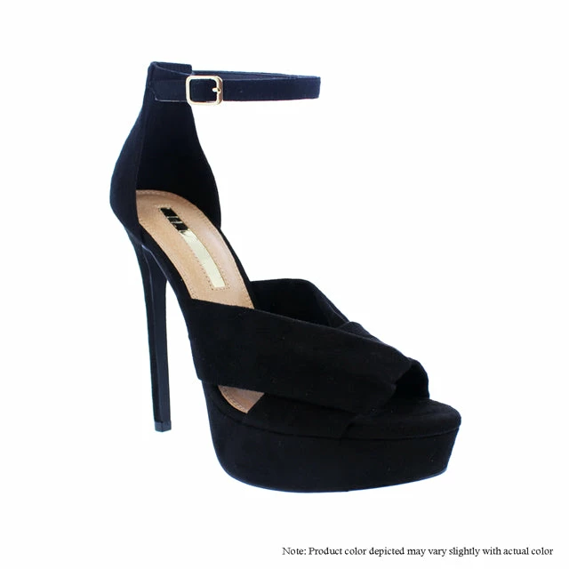 LILIANA BALENCIA-1 Peep Toe Ankle Strap High Heels