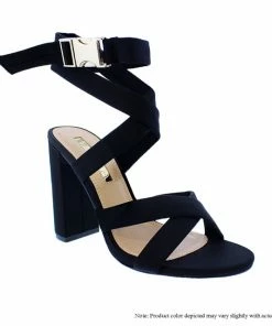 LILIANA BETA-9 Women's Ankle Strap Block Heels