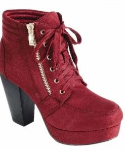 FOREVER CAMILLE-88 Side Zipping Women's Chunky Heels Sandals Booties