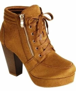 FOREVER CAMILLE-88 Side Zipping Women's Chunky Heels Sandals Booties