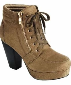 FOREVER CAMILLE-88 Side Zipping Women's Chunky Heels Sandals Booties