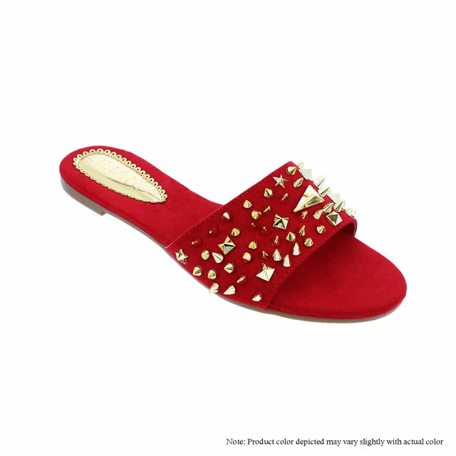 LILIANA CARNIVAL-12 Flat Studded Women's Sandals