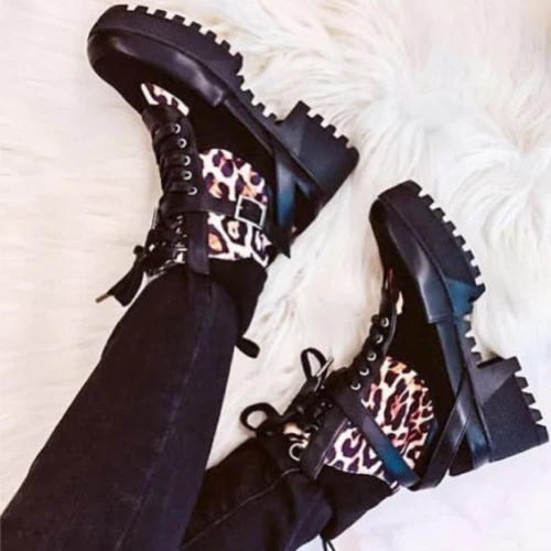 CAPE ROBBIN CHASE Women's Lace Up Combat Booties