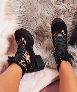 CAPE ROBBIN CHASE Women's Lace Up Combat Booties