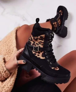 CAPE ROBBIN CHASE Women's Lace Up Combat Booties