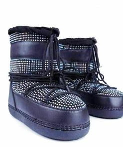CAPE ROBBIN FREEZE- Women's Ankle High Snow Rhinestones Boots