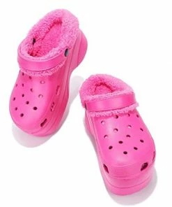 CAPE ROBBIN Sandals GARDENER-3 Fuzz-Lined Hole Sandal Clogs Crocs