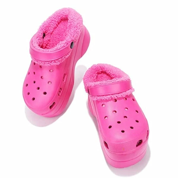 CAPE ROBBIN Sandals GARDENER-3 Fuzz-Lined Hole Sandal Clogs Crocs