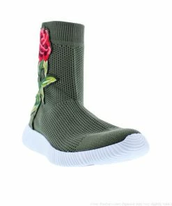 LILIANA GEEZY-9 Women's Flower Print Socks Booties