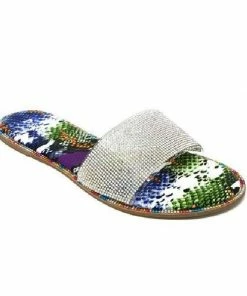 PAZZLE GIA-05 Women's Rhinestoe Flat Sandals