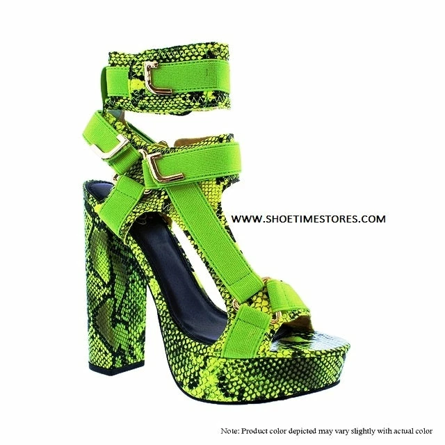 MISS L BY LILIANA GLAMROCK-3 Women's Block Chunky High Heels