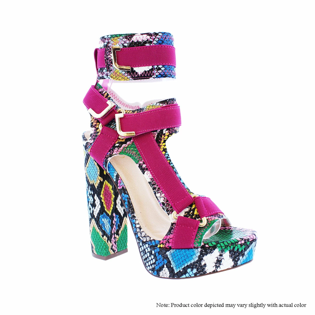 LILIANA GLAMROCK Women's Block Heels