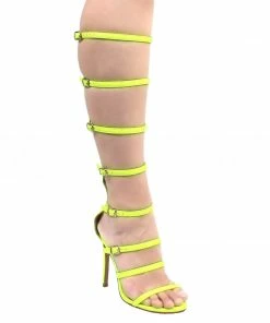 LILIANA GOLDEN-54 Women's Crisscross Strap Heels