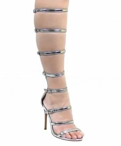 LILIANA GOLDEN-54 Women's Crisscross Strap Heels