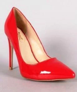 ANNE MICHELLE HIBISCUS-01S - Women's Plain Pointy Toe Dress Heel Pump