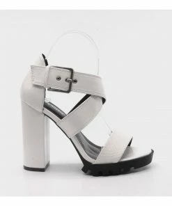 CAPE ROBBIN MONSTROUS - Chunky Ankle Strap Block Heels