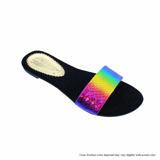 LILIANA REY-1 - Flat Slide Sandals Women's