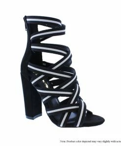 LILIANA SAGE-131 - Sparkly Sandal Heels