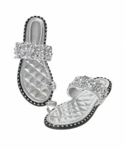 WILD DIVA TIA-12 - Crystal Jeweled Comfortable Sandals