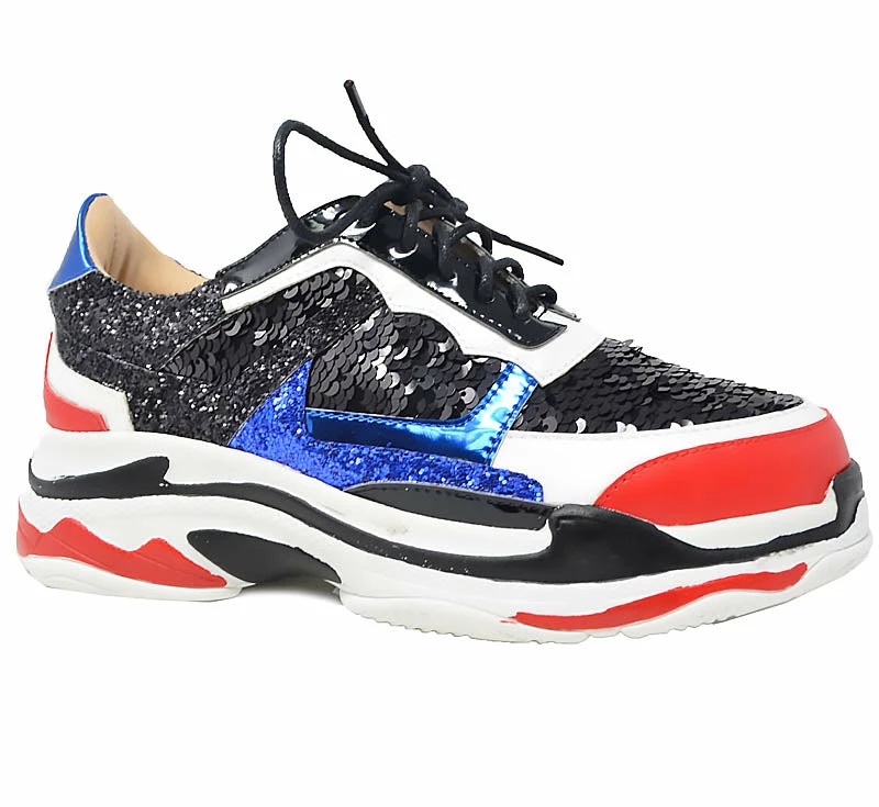 CHASE & CHLOE TRACK-1 - Women's Fashion Platform Sneakers Shoes
