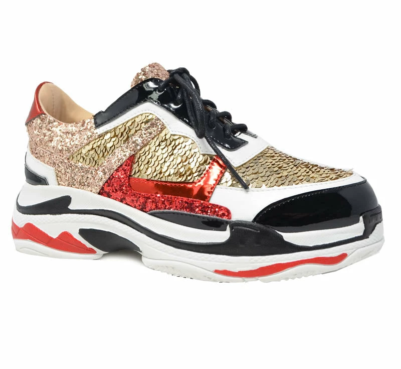 CHASE & CHLOE TRACK-1 - Women's Fashion Platform Sneakers Shoes