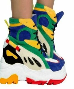 ANTHONY WANG TANGERINE-02 - Multicolored Chunky Platform Fashion Sneaker