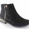 PAZZLE BENSON-02 Women's Comfy Side Zip Booties