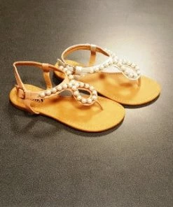 AMS HAZEL-4 Jeweled Sandals With Fixable Stones Buckle