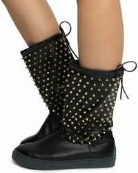LILIANA CHIC-56 Women's Knee High Studded Boots